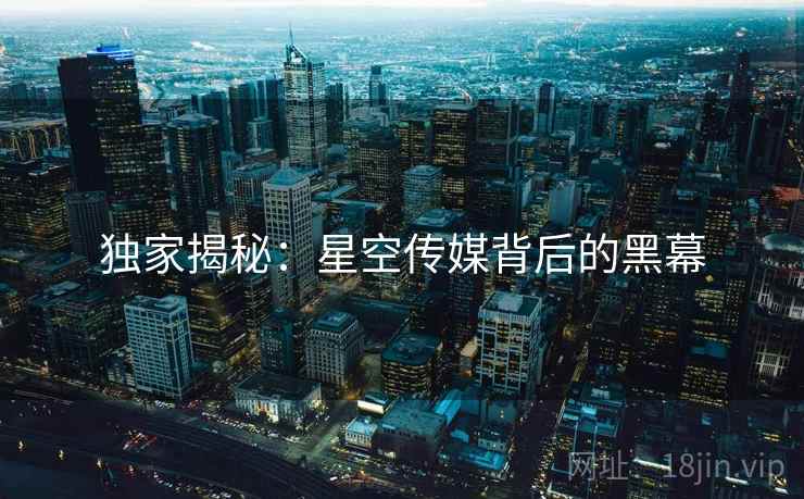 独家揭秘：星空传媒背后的黑幕