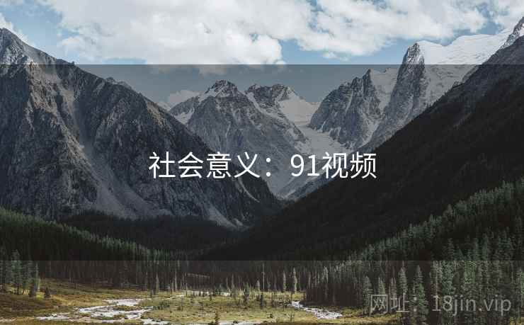 社会意义：91视频
