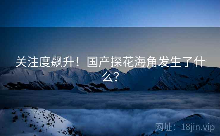 关注度飙升！国产探花海角发生了什么？