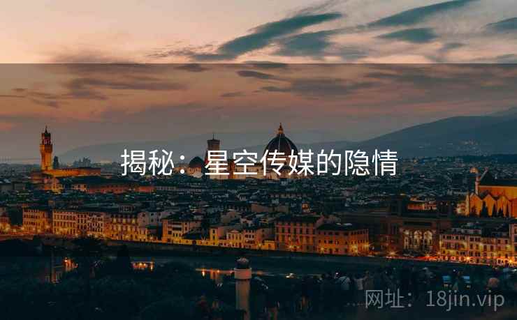 揭秘：星空传媒的隐情